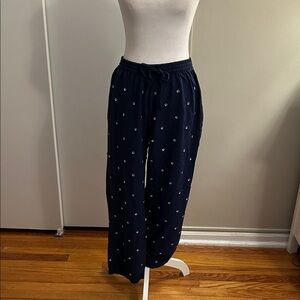 Hill House Navy Blue embellished pants